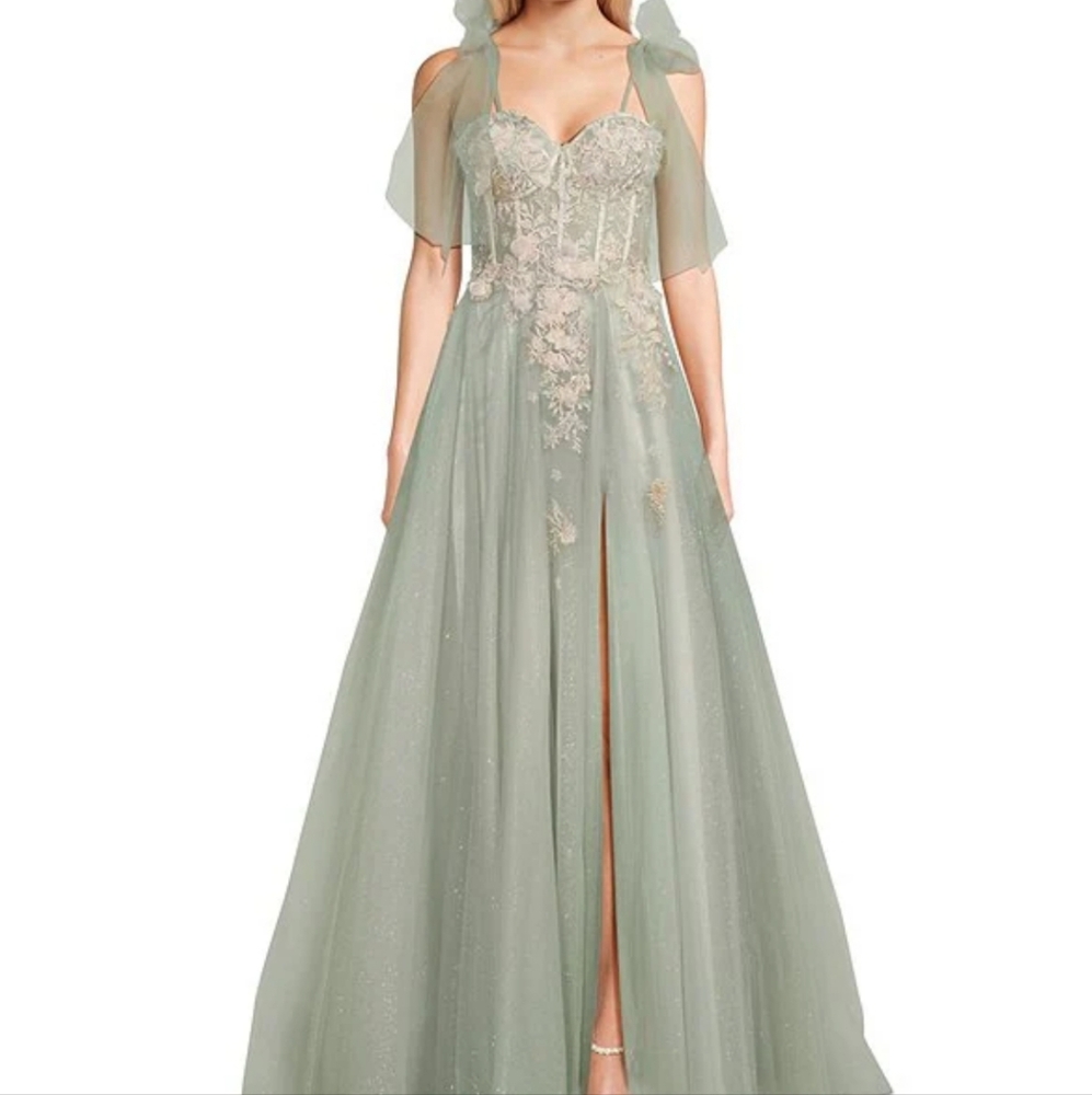 Sage tulle dress